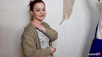 German redhead nymphomaniac girl lizzy rose with saggy tits tricked the repairman to cheating fuck when boyfriend away