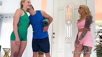 Gym session turns into freeuse threeway with kinky hotties