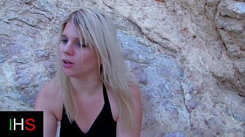 Brunette girl and blonde girl fucked at the seaside by a hot male