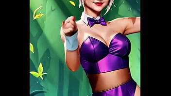 Riven trades her broken blade for a daring bunny outfit purple silk glowing under the forest light the exile has never looked so dangerous Riven trades her broken blade for a daring bunny outfit purple silk glowing under the forest light the exile has never looked so dangerous