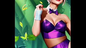 Riven trades her broken blade for a daring bunny outfit purple silk glowing under the forest light the exile has never looked so dangerous Riven trades her broken blade for a daring bunny outfit purple silk glowing under the forest light the exile has never looked so dangerous