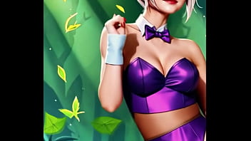 Riven trades her broken blade for a daring bunny outfit purple silk glowing under the forest light the exile has never looked so dangerous Riven trades her broken blade for a daring bunny outfit purple silk glowing under the forest light the exile has never looked so dangerous