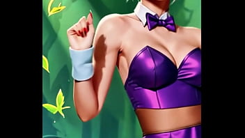 Riven trades her broken blade for a daring bunny outfit purple silk glowing under the forest light the exile has never looked so dangerous Riven trades her broken blade for a daring bunny outfit purple silk glowing under the forest light the exile has never looked so dangerous