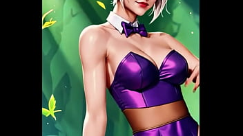 Riven trades her broken blade for a daring bunny outfit purple silk glowing under the forest light the exile has never looked so dangerous Riven trades her broken blade for a daring bunny outfit purple silk glowing under the forest light the exile has never looked so dangerous