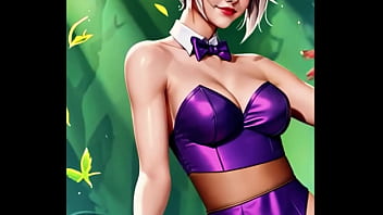 Riven trades her broken blade for a daring bunny outfit purple silk glowing under the forest light the exile has never looked so dangerous Riven trades her broken blade for a daring bunny outfit purple silk glowing under the forest light the exile has never looked so dangerous