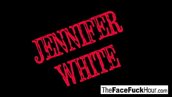 Brunette sucks cock hard