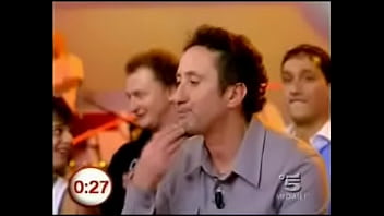 A blonde italian celeb is doing some indoor surfing for a tv show in a miniskirt it was always clear there was be the inevitable upskirt oops fun