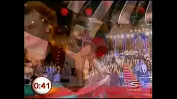 A blonde italian celeb is doing some indoor surfing for a tv show in a miniskirt it was always clear there was be the inevitable upskirt oops fun