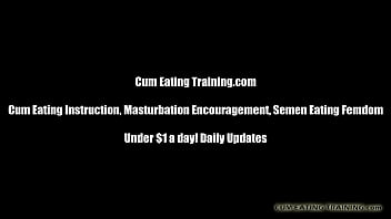 Cum eating encouragement joi masturbation