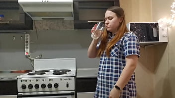 My stepsister lost a bet and had to undress and masturbate in front of me