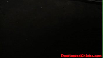 Suspended slave fucked in ass from behind