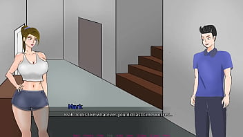 Una chica muy caliente folla con el hermano de novio en un juego porno