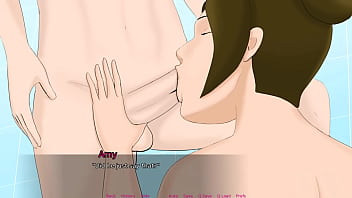 Una chica muy caliente folla con el hermano de novio en un juego porno