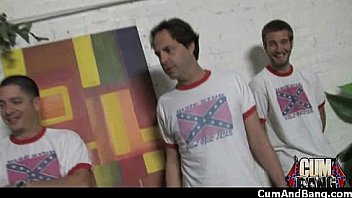 Amateur ebony interracial group sex with facial 22