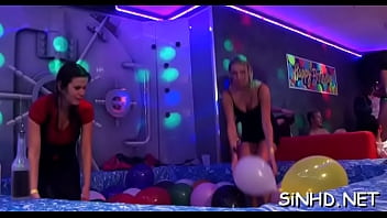 Alluring hotties are fucked senseless by hard male rods