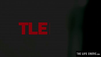 Chained beauty brings herself to a hard orgasm