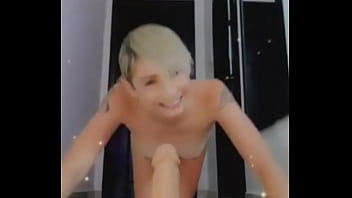 How do you like this sport #sport #pushups #dildo #funny #shorthair #shorthairgirl #naked #boobs #tits #skinny #sportsma