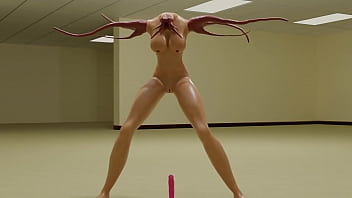 Tentac1e alien fucks dildo
