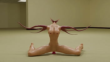 Tentac1e alien fucks dildo