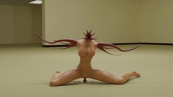 Tentac1e alien fucks dildo