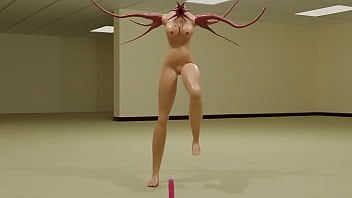 Tentac1e alien fucks dildo