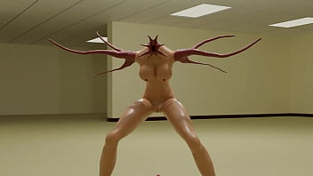 Tentac1e alien fucks dildo