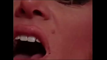 # old blonde slut with big naturals masturbates