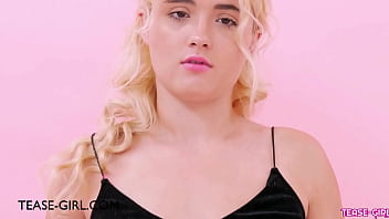 Pretty teen blonde shows her sexy body