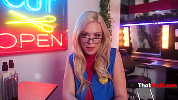 Blonde boss wants an employee who can fuck her all day on the job