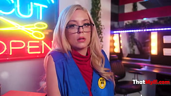 Blonde boss wants an employee who can fuck her all day on the job