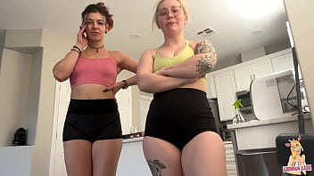 Giantess goddesses hold you captive and tease you like a tiny loser