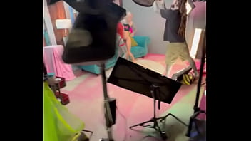 Posing in front of the camera with nahlu behind the hectop mundo you wanna know what we did next #