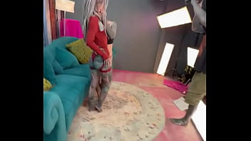 Posing in front of the camera with nahlu behind the hectop mundo you wanna know what we did next #