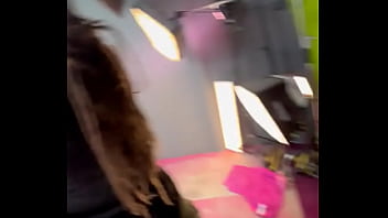 Posing in front of the camera with nahlu behind the hectop mundo you wanna know what we did next #