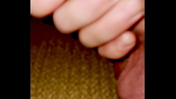 Close up solo male gets hard