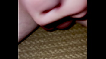 Close up solo male gets hard