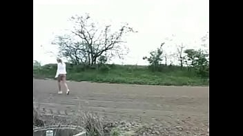 Blonde beauty pissing in a few places