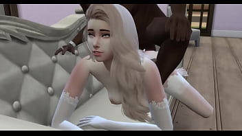 White girl and black guy fucking