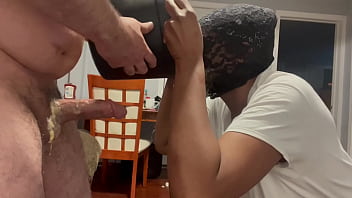 Facefucked bitch drinks her puke from a bucket