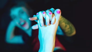 Talking dirty and sucking my toes