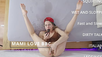 Gym mami gagging wet and sloppy squirting