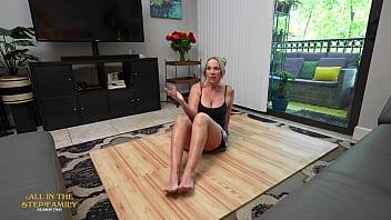 Stepmom convinces me to help her with her workout ~ kymber leigh aitsf250726 1of3 free