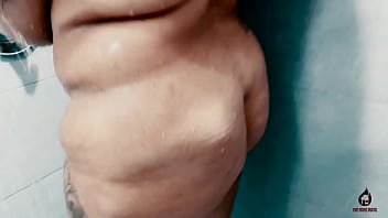 Huge tit ebony babes taking shower