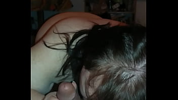 She licks and sucks the fuck juices from our cowgirl session