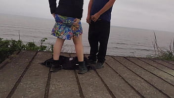 Blonde fucks on the beach with a stranger