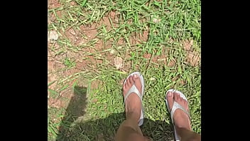 Stomping around the yard everything looks so small from up here