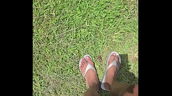 Stomping around the yard everything looks so small from up here