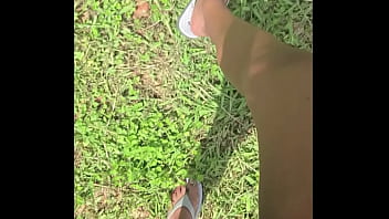 Stomping around the yard everything looks so small from up here