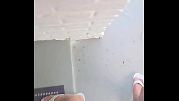 Stomping around the yard everything looks so small from up here