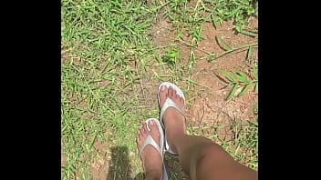 Stomping around the yard everything looks so small from up here